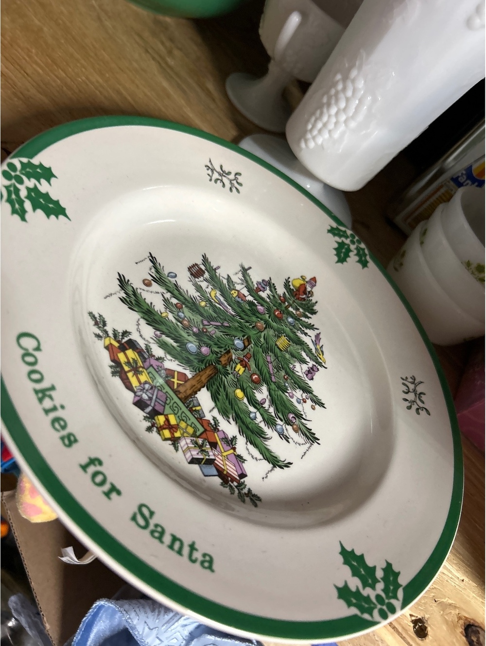 Spode Christmas Tree Cookies for Santa Plate 10 Inch, Made in England